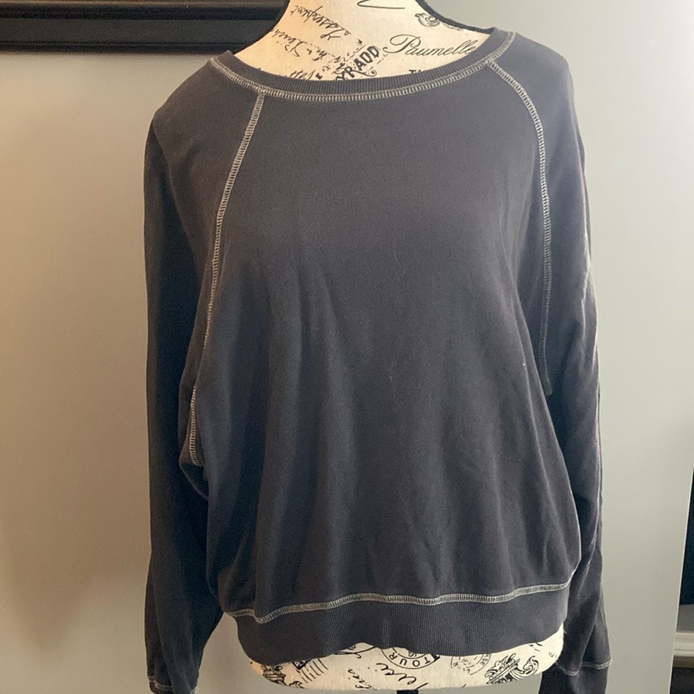 Z Supply Gray Crew Neck Pullover Sweater